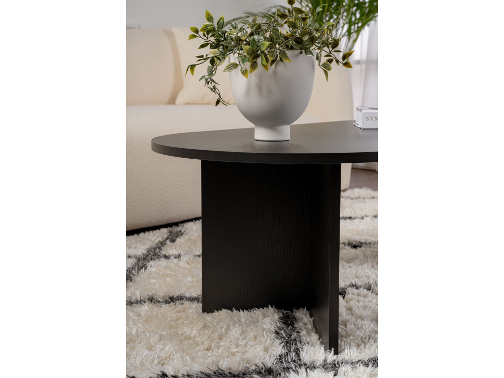 Mesa de centro de madera "Sable" - 60 x 119 x 40 cm - Madera negra