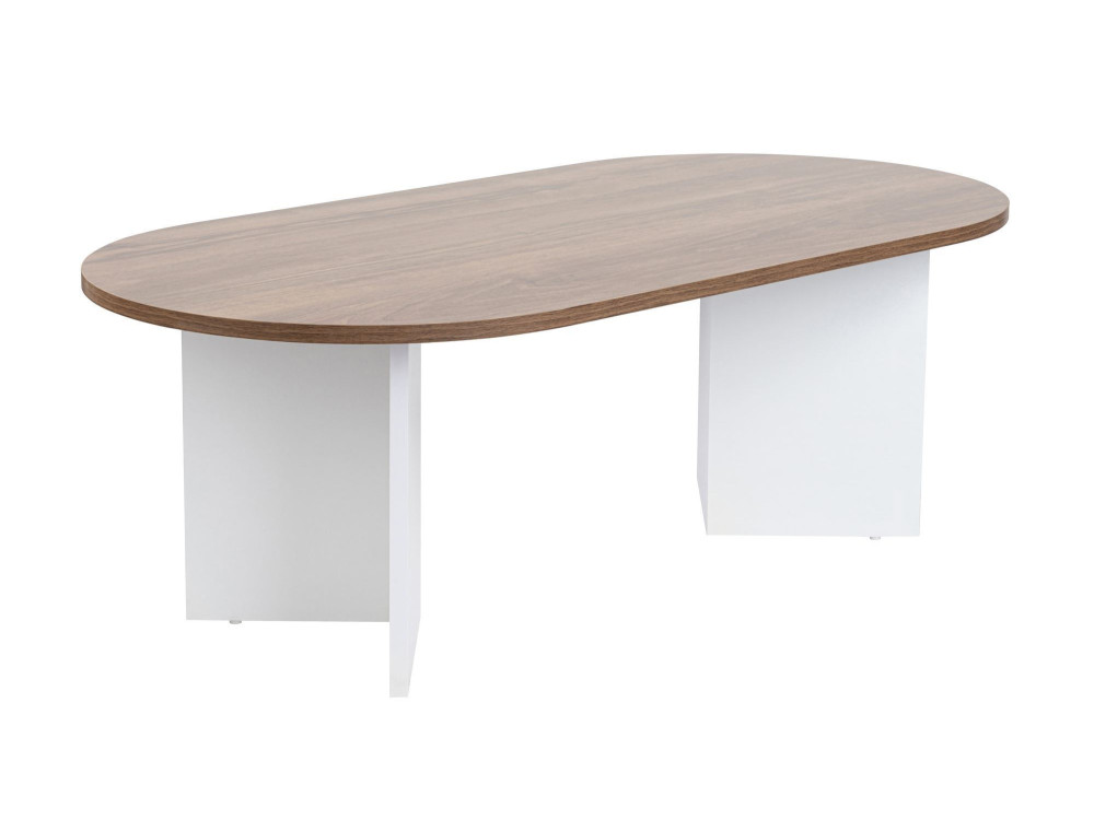 Mesa de centro de madera "Sable" - 60 x 119 x 40 cm - Nogal Blanco