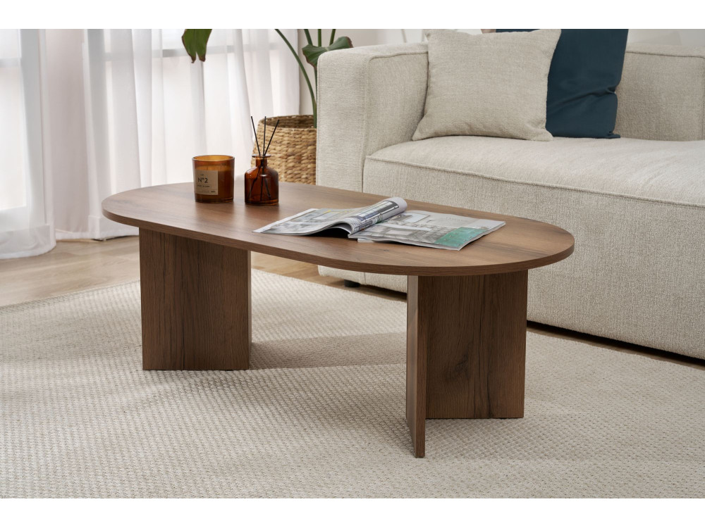 Mesa de centro de madera "Sable" - 60 x 119 x 40 cm - Nogal