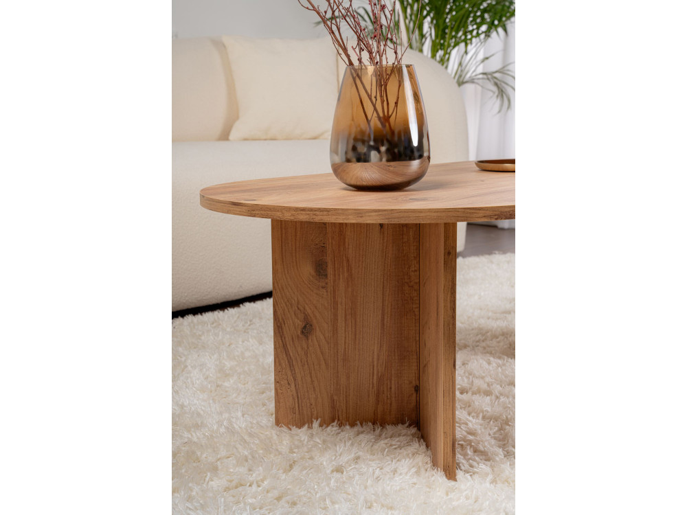 Mesa de centro de madera "Sable" - 60 x 119 x 40 cm - Pino Atlántico
