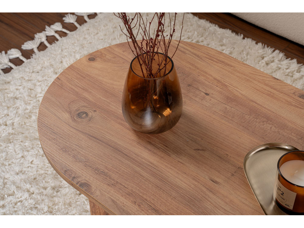 Mesa de centro de madera "Sable" - 60 x 119 x 40 cm - Pino Atlántico