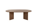 Mesa de centro de madera "Sable" - 60 x 119 x 40 cm - Roble zafiro - Nogal