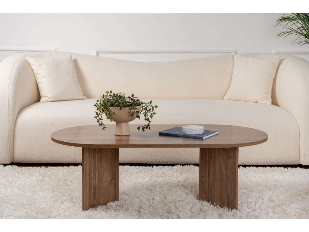 Mesa de centro de madera "Sable" - 60 x 119 x 40 cm - Nogal
