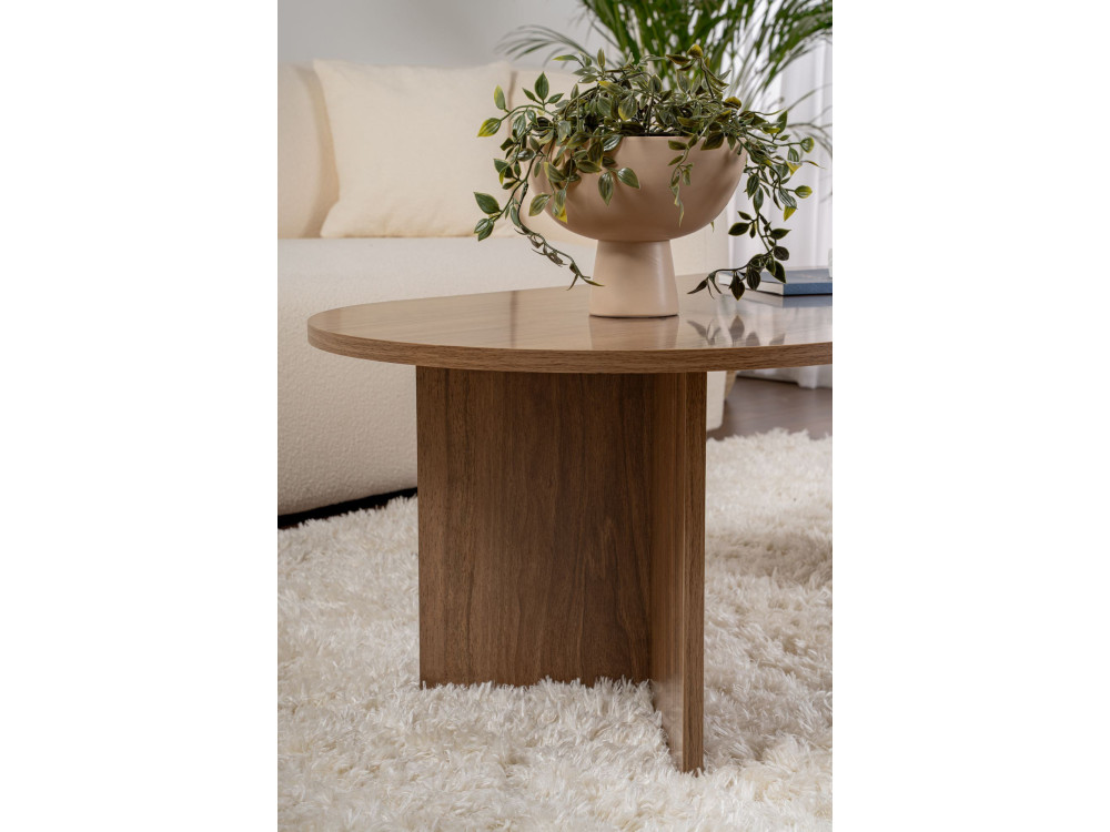 Mesa de centro de madera "Sable" - 60 x 119 x 40 cm - Nogal