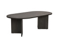 Mesa de centro de madera "Sable" - 60 x 119 x 40 cm - Roble zafiro - Negro, Claro