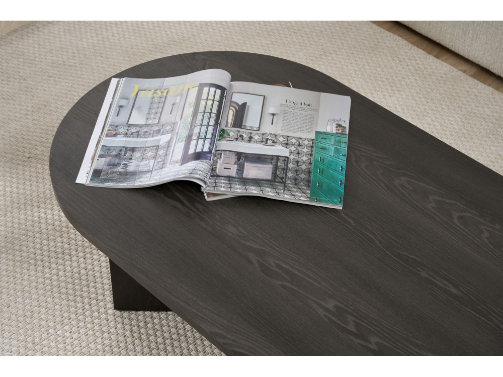 Mesa de centro de madera "Sable" - 60 x 119 x 40 cm - Luz negra