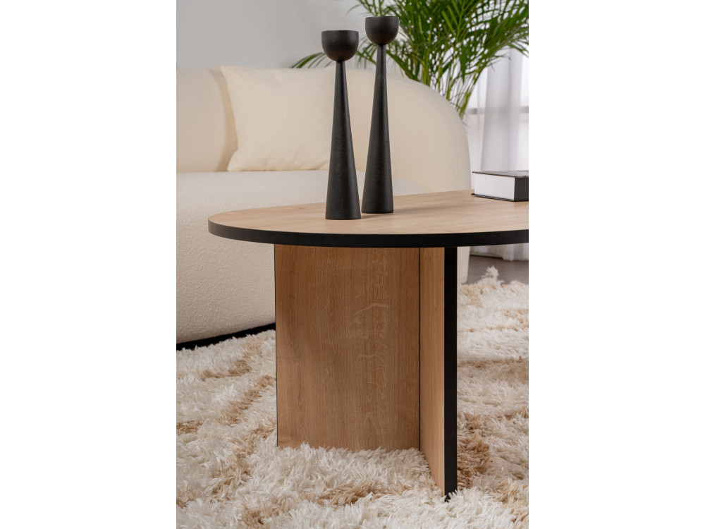 Mesa baja de madera "Sable" 119 x 60 x 40 cm - Roble zafiro