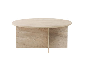 Mesa de centro de madera "Soleil" - 90 x 90 x 40 cm - Travertino