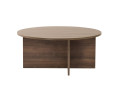 Mesa de centro de madera "Sun" - 90 x 90 x 40 cm - Nogal - Nogal