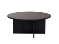 Mesa de centro de madera "Sun" - 90 x 90 x 40 cm - Nogal - Madera negra