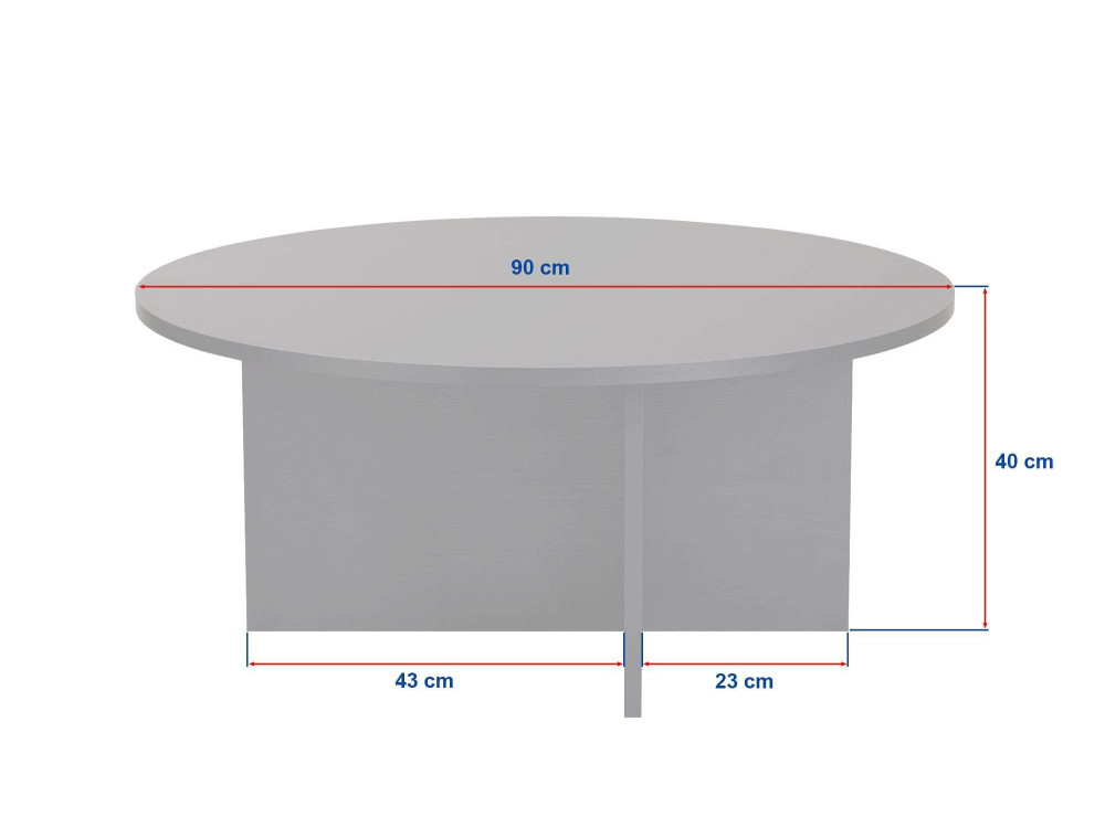 Mesa de centro de madera "Soleil" - 90 x 90 x 40 cm - Madera negra