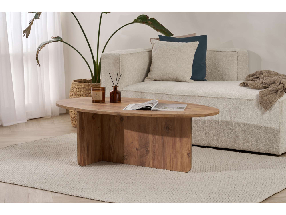 Mesa baja de madera "Orba" - 120 x 65 x 40 cm - Pino Atlántico