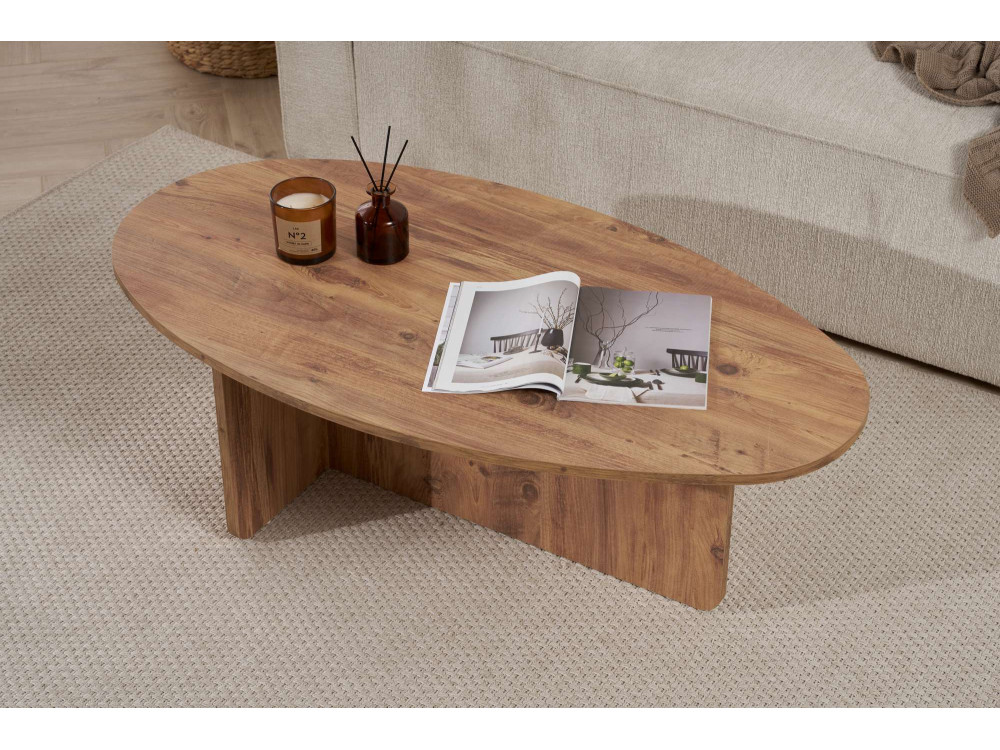 Mesa baja de madera "Orba" - 120 x 65 x 40 cm - Pino Atlántico