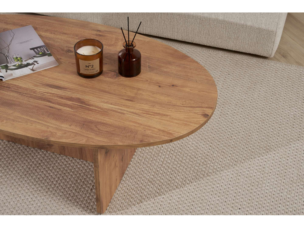 Mesa baja de madera "Orba" - 120 x 65 x 40 cm - Pino Atlántico