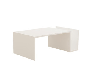 Mesa baja de madera "Memo" - 86 x 50 x 32 cm - Blanca