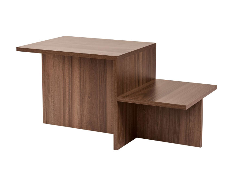 Mesa baja de madera "Harmony" - 80 x 40 x 40 cm - Nogal