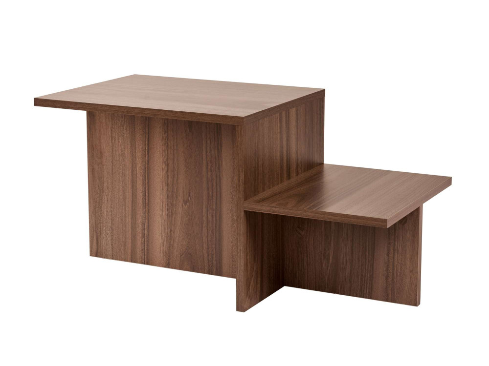 Mesa baja de madera "Harmony" - 80 x 40 x 40 cm - Nogal