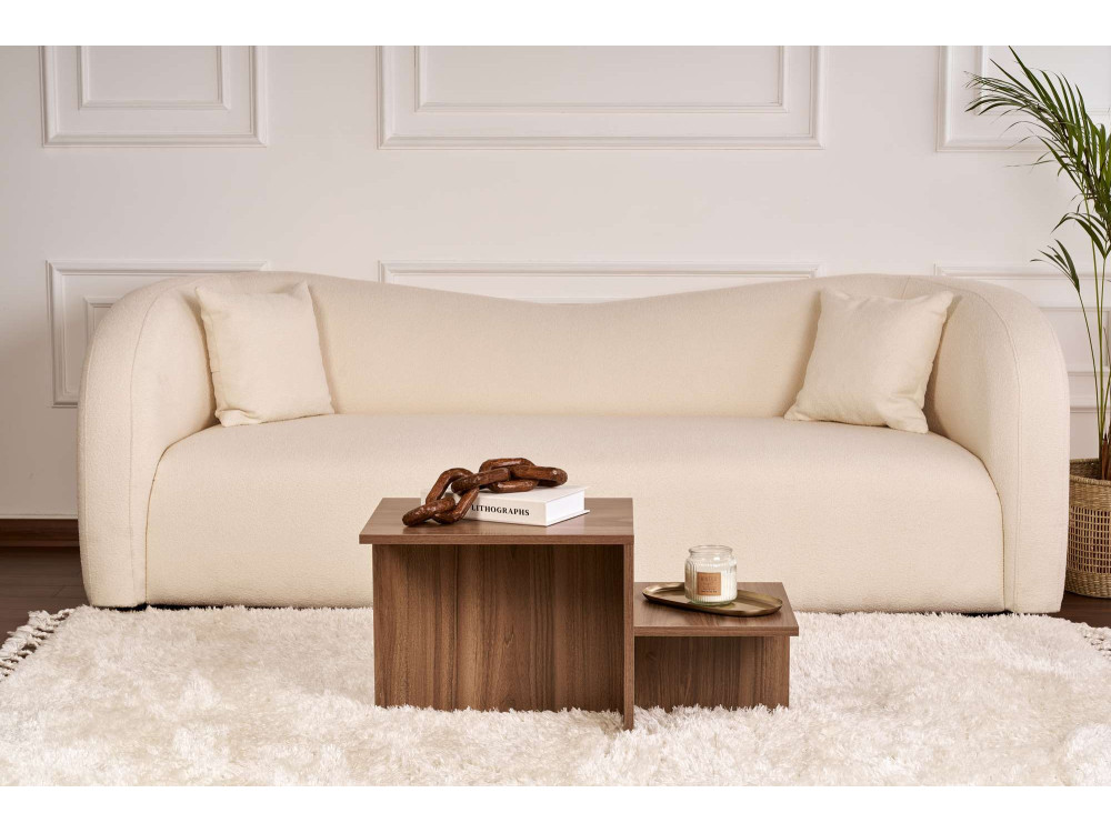 Mesa baja de madera "Harmony" - 80 x 40 x 40 cm - Nogal