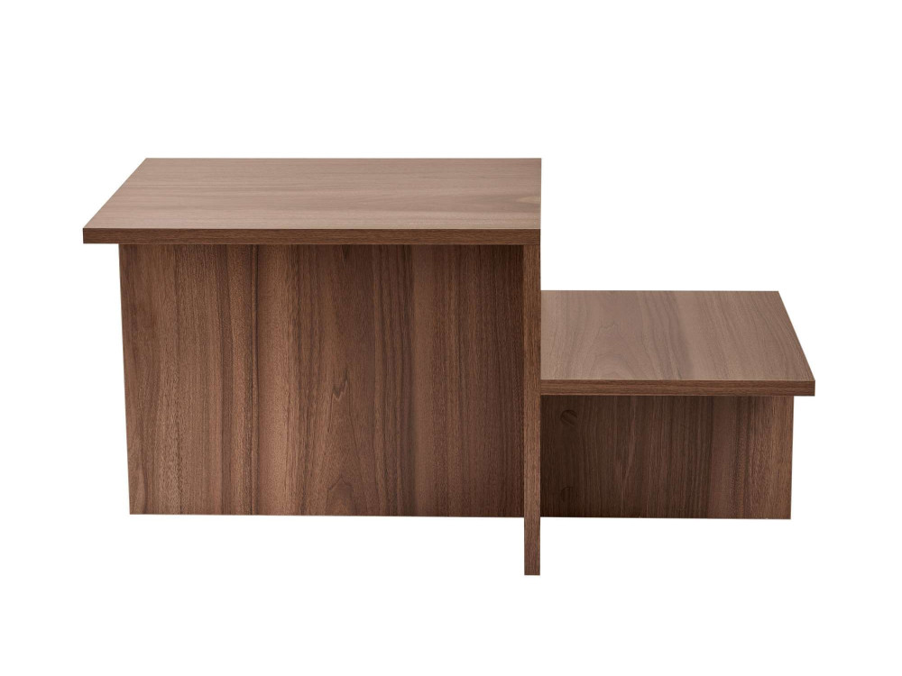 Mesa baja de madera "Harmony" - 80 x 40 x 40 cm - Nogal