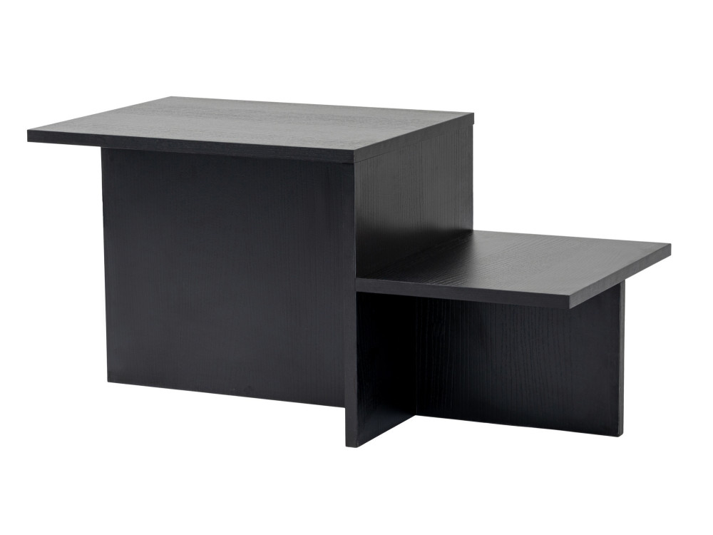 Mesa baja de madera "Harmony" 80 x 40 x 40 cm - Madera negra