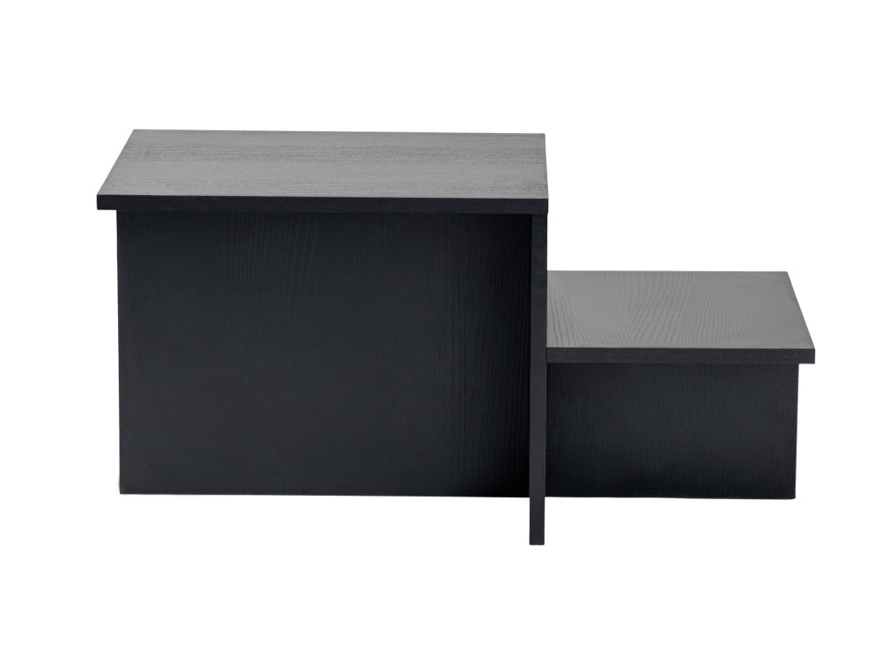 Mesa baja de madera "Harmony" 80 x 40 x 40 cm - Madera negra