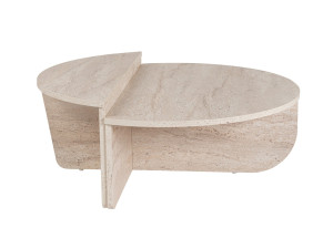 Mesa baja de madera "Orion" - 90 x 60 x 30 cm - Travertino