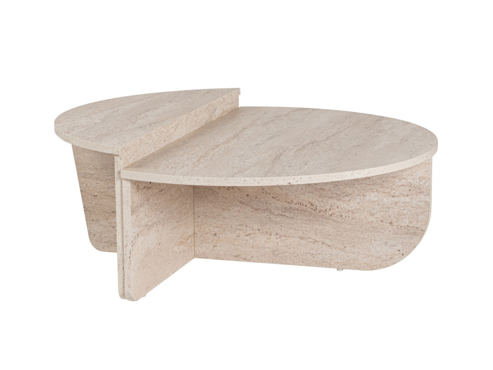 Mesa baja de madera "Orion" - 90 x 60 x 30 cm - Travertino