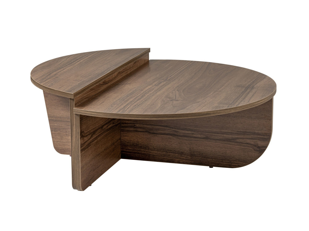 Mesa baja de madera "Orion" - 90 x 60 x 30 cm - Nogal