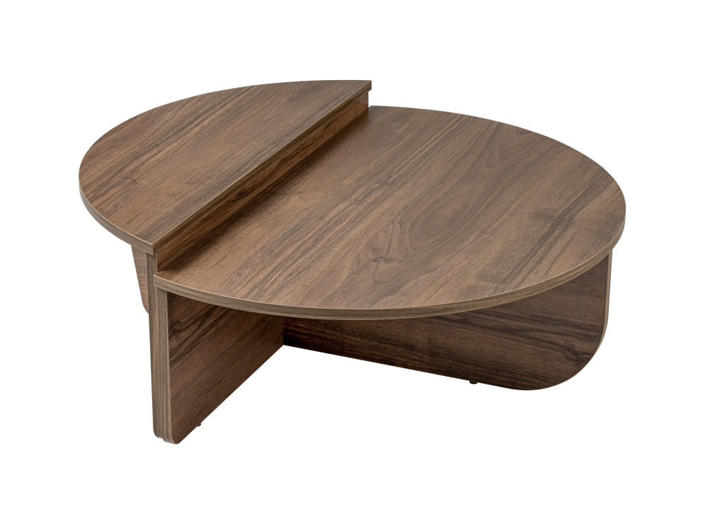 Mesa baja de madera "Orion" - 90 x 60 x 30 cm - Nogal