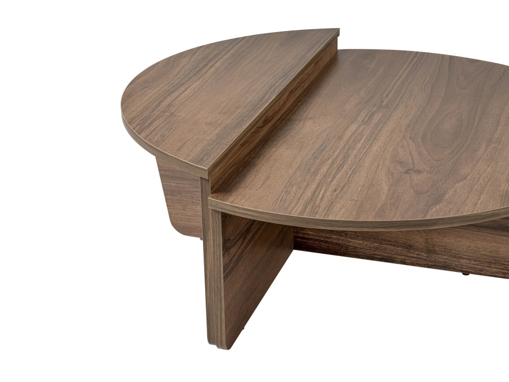 Mesa baja de madera "Orion" - 90 x 60 x 30 cm - Nogal
