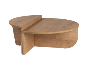 Mesa baja de madera "Orion" - 90 x 60 x 30 cm - Roble miel