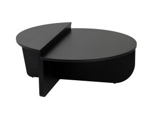 Mesa baja de madera "Orion" - 90 x 60 x 30 cm - Madera negra