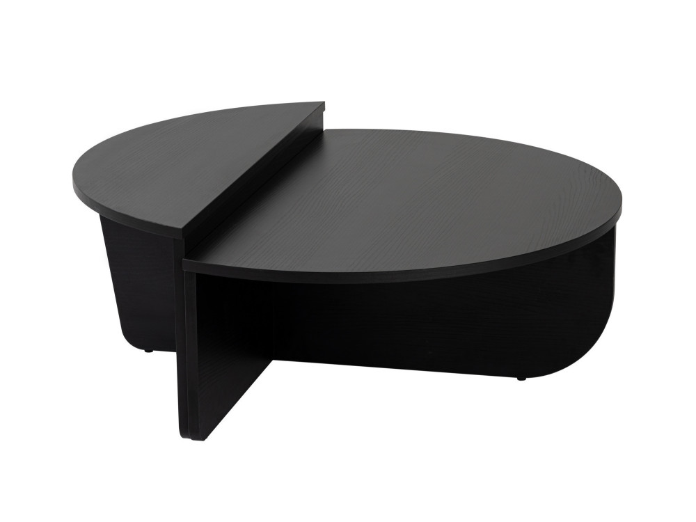 Mesa baja de madera "Orion" - 90 x 60 x 30 cm - Madera negra