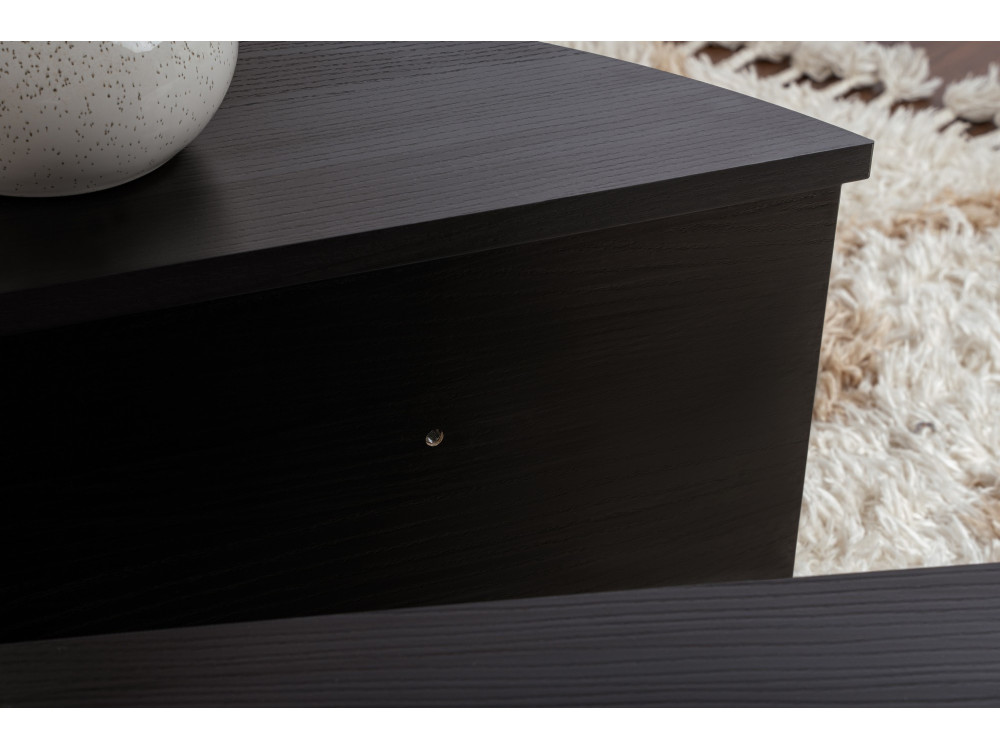 Mesa baja de madera "Orion" - 90 x 60 x 30 cm - Madera negra