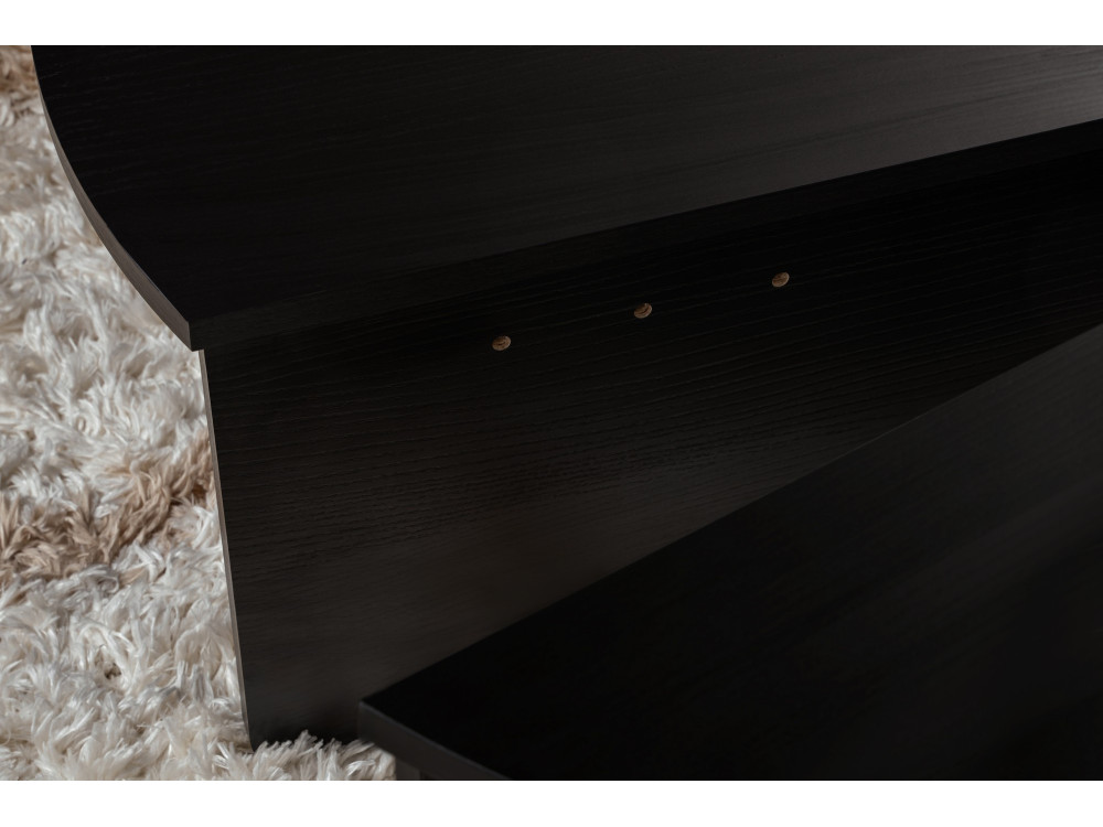Mesa baja de madera "Orion" - 90 x 60 x 30 cm - Madera negra