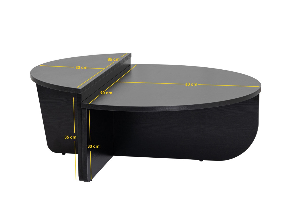 Mesa baja de madera "Orion" - 90 x 60 x 30 cm - BoisNoir