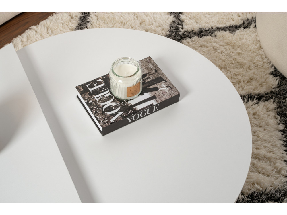 Mesa baja de madera "Orion" - 90 x 60 x 30 cm - Blanco