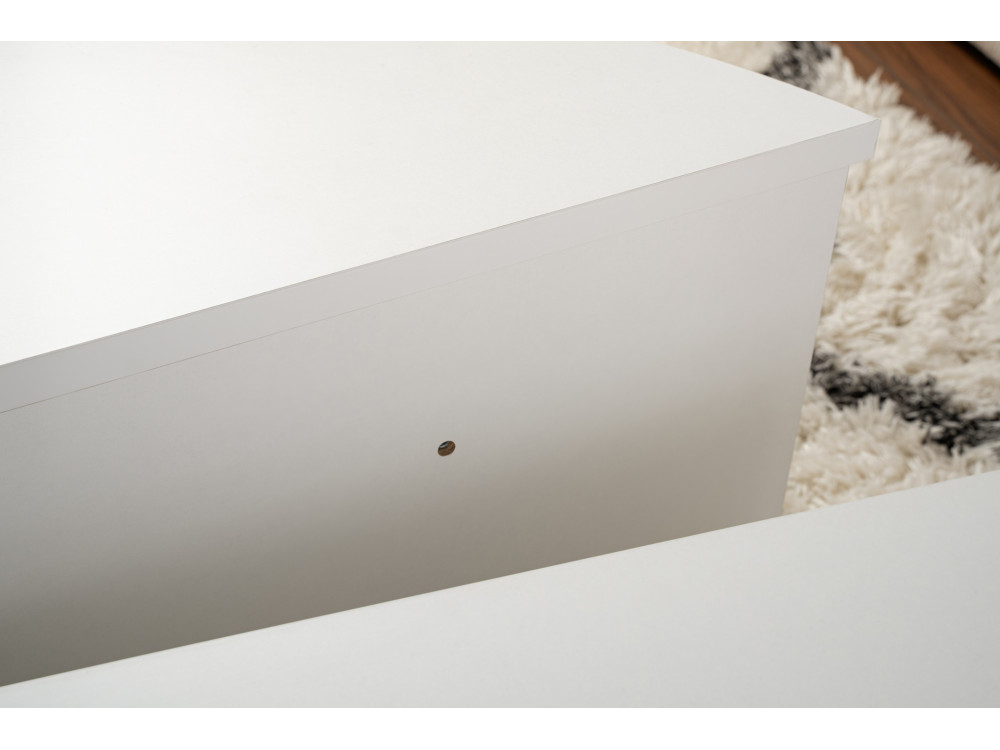 Mesa baja de madera "Orion" - 90 x 60 x 30 cm - Blanco