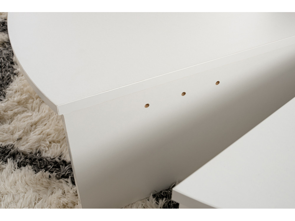 Mesa baja de madera "Orion" - 90 x 60 x 30 cm - Blanco
