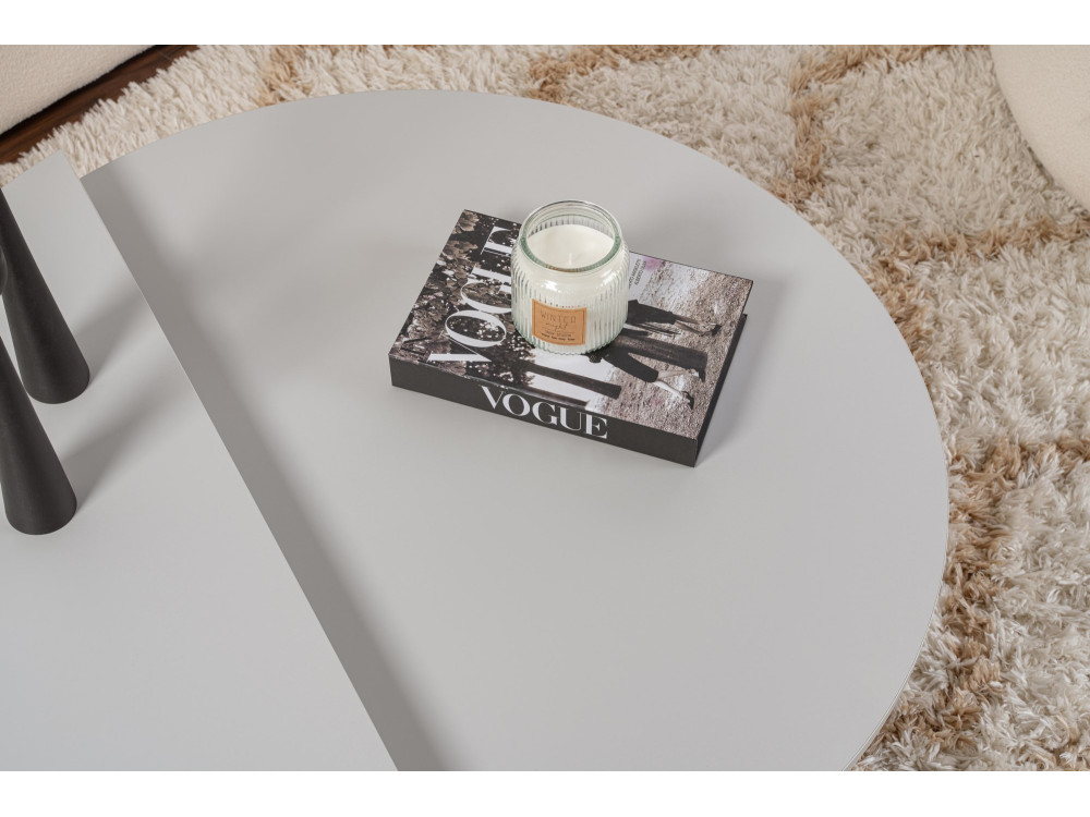 Mesa baja de madera "Orion" 90 x 60 x 30 cm - Gris