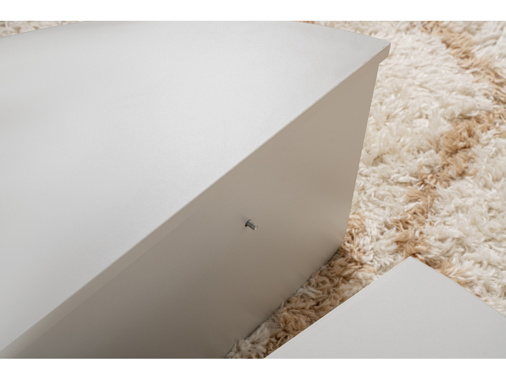 Mesa baja de madera "Orion" 90 x 60 x 30 cm - Gris