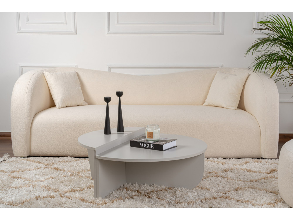 Mesa baja de madera "Orion" 90 x 60 x 30 cm - Gris