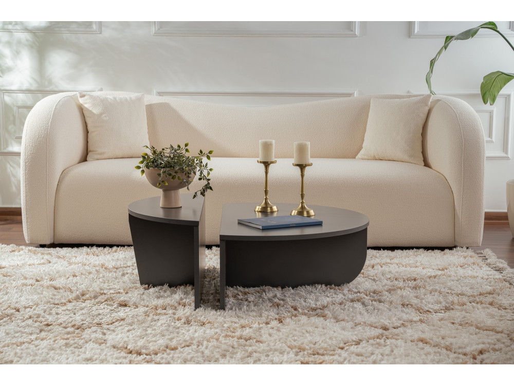 Mesa baja de madera "Orion" 90 x 60 x 30 cm - Antracita