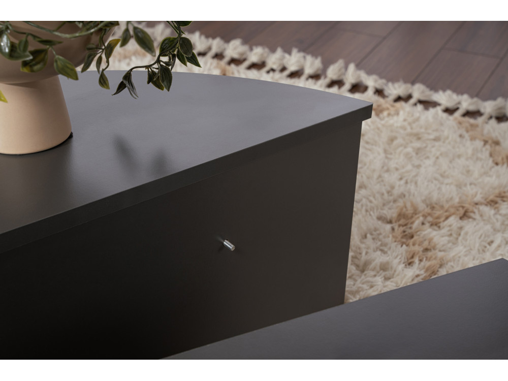 Mesa baja de madera "Orion" 90 x 60 x 30 cm - Antracita