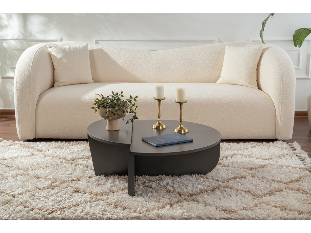 Mesa baja de madera "Orion" 90 x 60 x 30 cm - Antracita