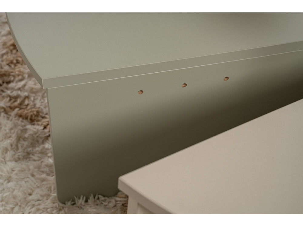 Mesa baja de madera "Orion" 90 x 60 x 30 cm - Verde ceniza