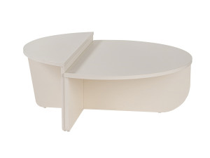 Mesa baja de madera "Orion" 90 x 60 x 30 cm - Madera blanca