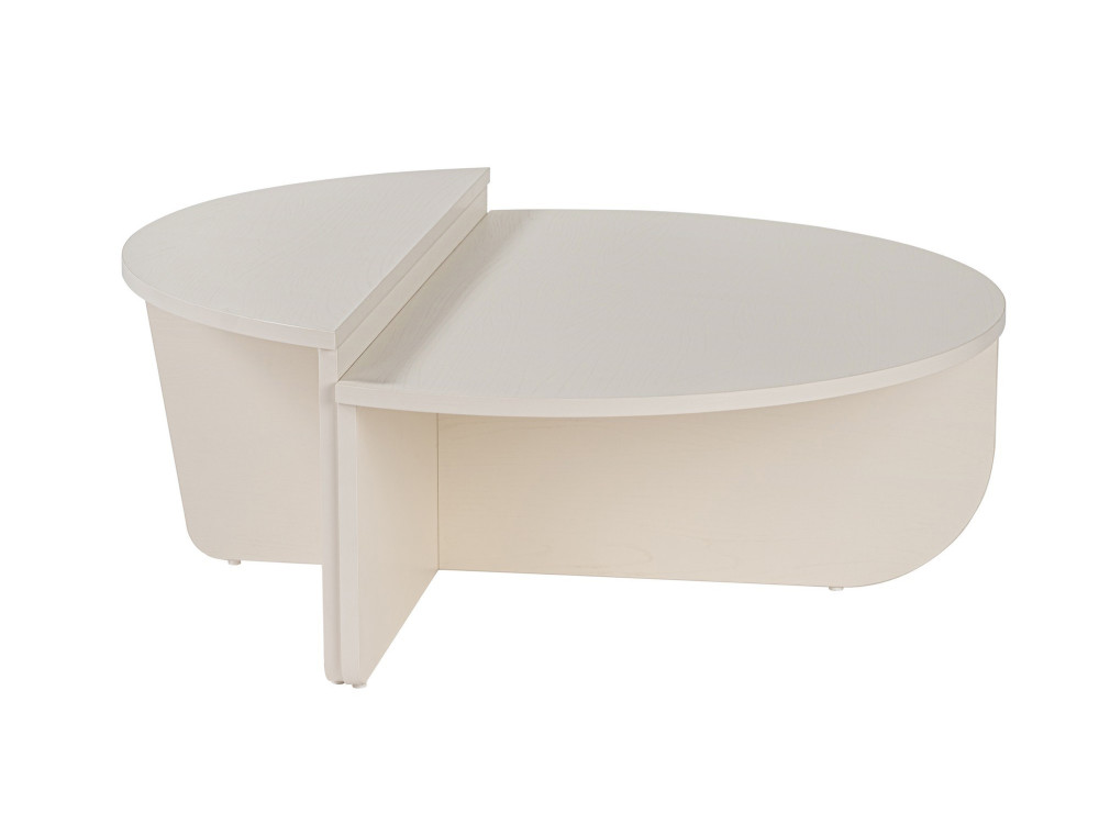 Mesa baja de madera "Orion" 90 x 60 x 30 cm - Madera blanca