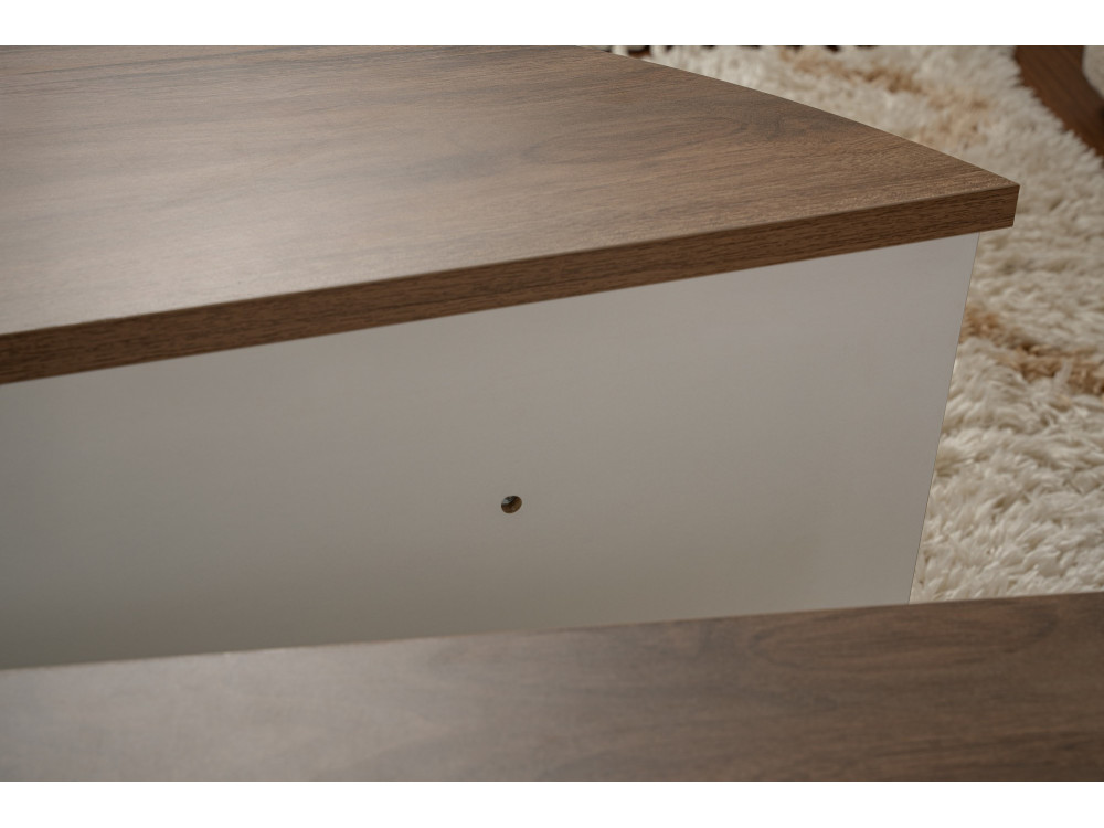 Mesa baja de madera "Orion" 90 x 60 x 30 cm - Nogal
