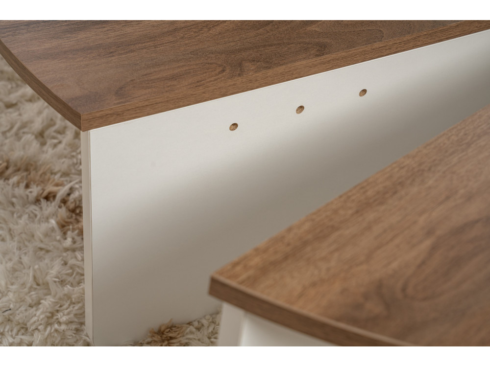 Mesa baja de madera "Orion" 90 x 60 x 30 cm - Nogal